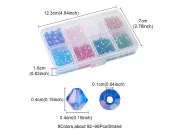 Kit margele cristale biconice 4mm 730 buc + cutie cadou