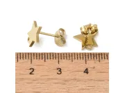 Tortite cercei otel inoxidabil auriu cu opritor stea 10x9mm (2buc)