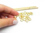 Zale otel inoxidabil auriu 8mm, grosime 1.5mm (10buc)