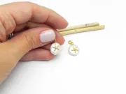 Pandantiv perle de cultura cu cubic zirconia 16~15x12~11x7~6mm