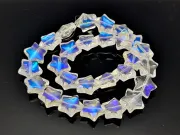 Margele sticla stea 13x12mm transparent AB (sirag)