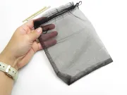 Saculet organza 20x15cm negru