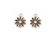Charm auriu 13x9mm floare