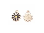 Charm auriu 13x9mm floare