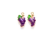 Charm auriu 17x10mm struguri