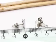 Tortite cercei otel inoxidabil cu opritor 12x10mm fluture(2buc)