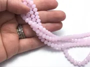 Margele cristal rondel fatetat 4x3mm roz opal (sirag)