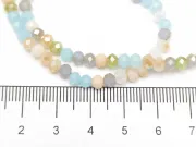 Margele cristal rondel fatetat 4x3mm mix pastel (sirag)