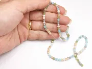Margele cristal rondel fatetat 4x3mm mix pastel (sirag)