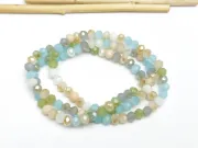 Margele cristal rondel fatetat 4x3mm mix pastel (sirag)