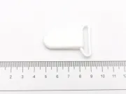 Clips pentru lant suzeta 43x25x9mm alb (1buc)