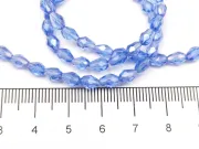 Margele cristal picatura 6x4mm albastru AB (sirag)