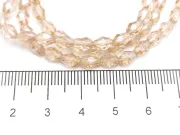 Margele cristal picatura 6x4mm bej AB (sirag)