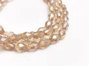 Margele cristal picatura 6x4mm bej AB (sirag)