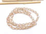 Margele cristal picatura 6x4mm bej AB (sirag)