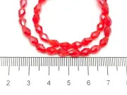 Margele cristal picatura 6x4mm rosu AB (sirag)