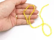 Margele cristal picatura 6x4mm galben AB (sirag)