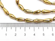 Margele cristal picatura 10x4mm auriu metalic (sirag)