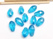Cristal picatura 15x10mm turcoaz (1buc)