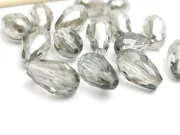 Cristal picatura 15x10mm gri argintiu (1buc)