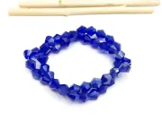 Margele cristal biconic 6mm blue lustered (sirag)