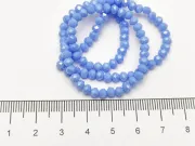 Margele cristal rondel fatetat 4x3mm albastru celest opac lustered (sirag)