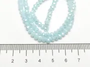 Margele cristal rondel fatetat 4x3mm aqua opac lustered (sirag)