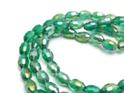 Margele cristal oval 6x4mm smarald AB (sirag)