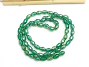 Margele cristal oval 6x4mm smarald AB (sirag)