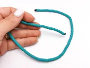 Sirag margele fimo 4x1mm turcoaz marin