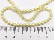 Perle de sticla calitate a 4mm sampanie (sirag)