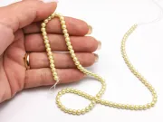 Perle de sticla calitate a 4mm sampanie (sirag)