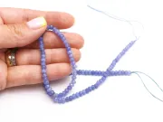 Sirag jad rondel 4x3mm albastru safir