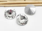 Cabochon din sticla 14mm crystal (1buc)