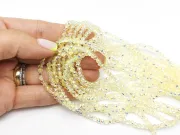 Margele cristal rondel 3.5x3mm galben lamaie AB (sirag)
