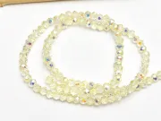 Margele cristal rondel 3.5x3mm galben lamaie AB (sirag)