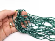 Margele cristal rondel 3x2mm verde pin opac lustered (sirag)