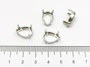 Baza cabochon lacrima 14x10mm argintiu inchis