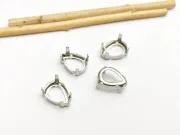 Baza cabochon lacrima 14x10mm argintiu inchis