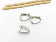 Baza cabochon lacrima 19x13mm argintiu inchis