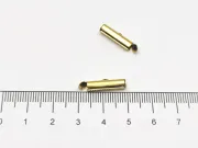 Capat miyuki/toho slide tube otel inoxidabil 304, 16x6x4mm auriu (2buc)