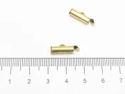 Capat miyuki/toho slide tube otel inoxidabil 304 auriu 13x6x4mm (2buc)