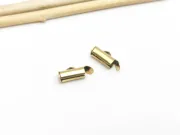 Capat miyuki/toho slide tube otel inoxidabil 304, 10x6x4mm auriu (2buc)