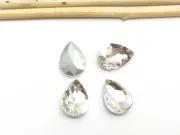 Cabochon din sticla picatura 14x10mm crystal (1buc)