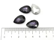 Cabochon din sticla picatura 18x13mm velvet mov (1buc)