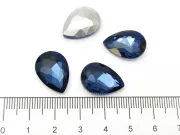 Cabochon din sticla picatura 18x13mm albastru inchis (1buc)