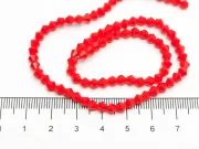 Margele cristal biconic 4mm rosu opac (sirag)