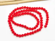 Margele cristal biconic 4mm rosu opac (sirag)