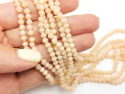 Margele cristal biconic 4mm silk crem opac (sirag)