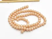 Margele cristal rondel fatetat 6x4mm roz somon opac lustered (sirag)